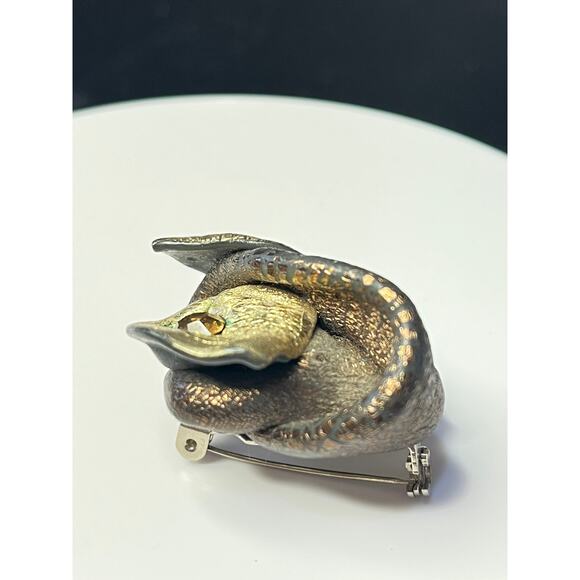 Vintage Artisan Flossie 1992 Art Deco Style Woman's Face Brooch Pin - Picture 3 of 8